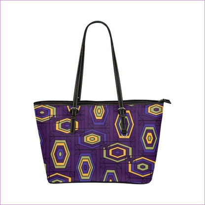 One Size Geode in color bag - purp Leather Tote Bag (Model 1651) (Big) Geode in Color Leather Tote - 7 colors - handbag at TFC&H Co.