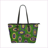 One Size Geode in color bag - green Leather Tote Bag (Model 1651) (Big) - Geode in Color Leather Tote - 7 colors - handbag at TFC&H Co.
