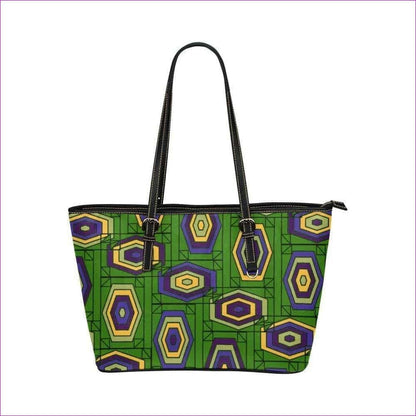 One Size Geode in color bag - green Leather Tote Bag (Model 1651) (Big) Geode in Color Leather Tote - 7 colors - handbag at TFC&H Co.