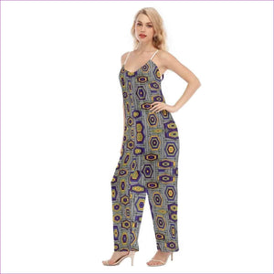 Geode in Color Womens Loose Cami Jumpsuit - women's jumpsuit at TFC&H Co.