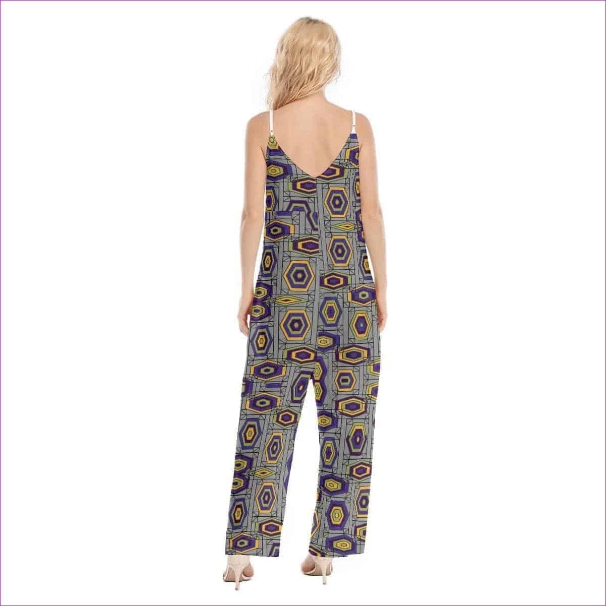 Geode in Color Womens Loose Cami Jumpsuit - women's jumpsuit at TFC&H Co.