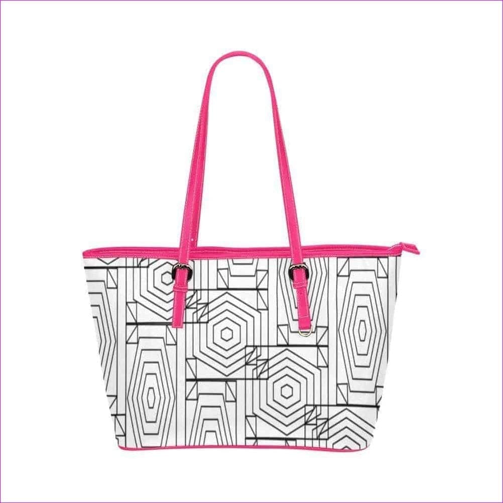 One Size Geode bag - pink Leather Tote Bag (Model 1651) (Big) Geode Leather Tote - 4 colors - handbag at TFC&H Co.