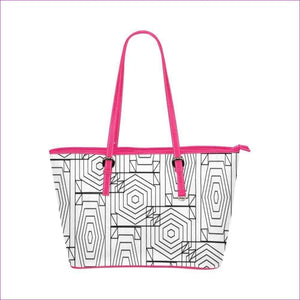One Size Geode bag - pink Leather Tote Bag (Model 1651) (Big) Geode Leather Tote - 4 colors - handbag at TFC&H Co.