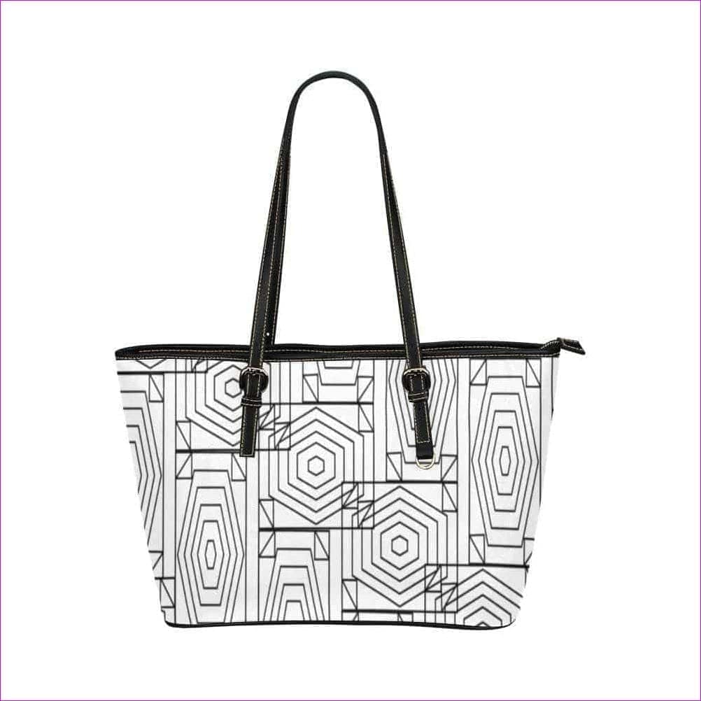 One Size Geode bag Leather Tote Bag (Model 1651) (Big) Geode Leather Tote - 4 colors - handbag at TFC&H Co.