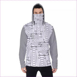 White - Geode Men's Pullover Hoodie With Mask - mens hoodie at TFC&H Co.