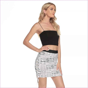 White - Geode Womens Lace-Up Mini Skirt - womens skirt at TFC&H Co.