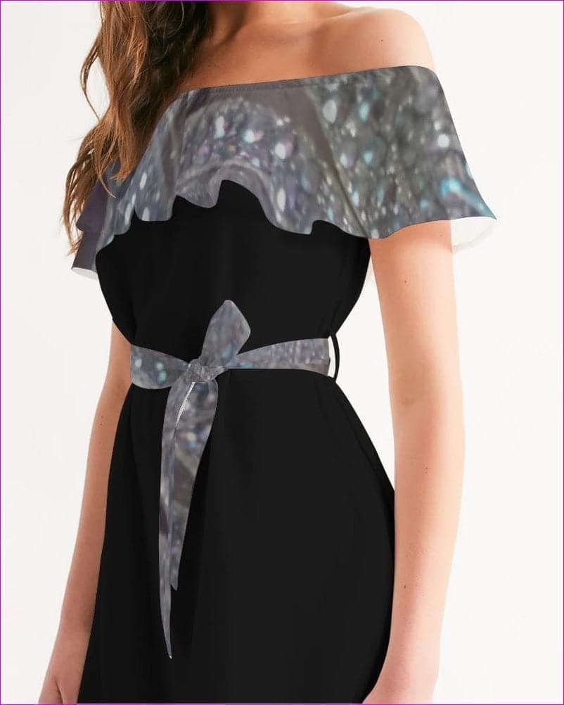 Geometric Womens Off-Shoulder Dress - women's dress at TFC&H Co.