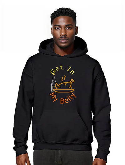 Black - Get in My Belly Thanksgiving Unisex Heavy Blend Hooded Sweatshirt - unisex hoodie at TFC&H Co.