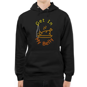 Black - Get in My Belly Thanksgiving Unisex Premium Pullover Hoodie - unisex hoodies at TFC&H Co.