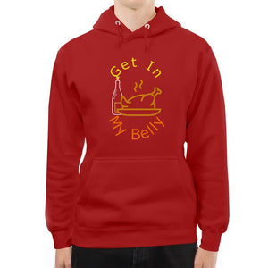 Red - Get in My Belly Thanksgiving Unisex Premium Pullover Hoodie - unisex hoodies at TFC&H Co.