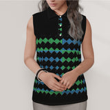 BLACK - Vitral Women's Sleeveless POLO Shirt - Womens Polo Shirts at TFC&H Co.