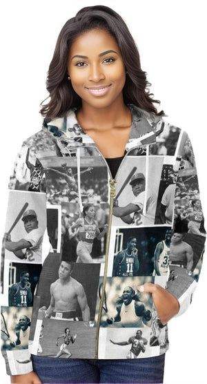 Greats Women's All Over Print Full Zip Hoodie (Model H14) Greats Unisex Full Zip Hoodie - unisex hoodie at TFC&H Co.