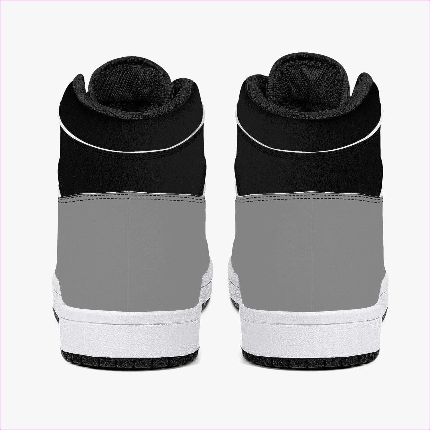 Grey Fire High-Top Leather Sneakers - unisex shoe at TFC&H Co.