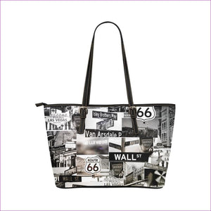 Greyed Streets Leather Tote - handbags at TFC&H Co.