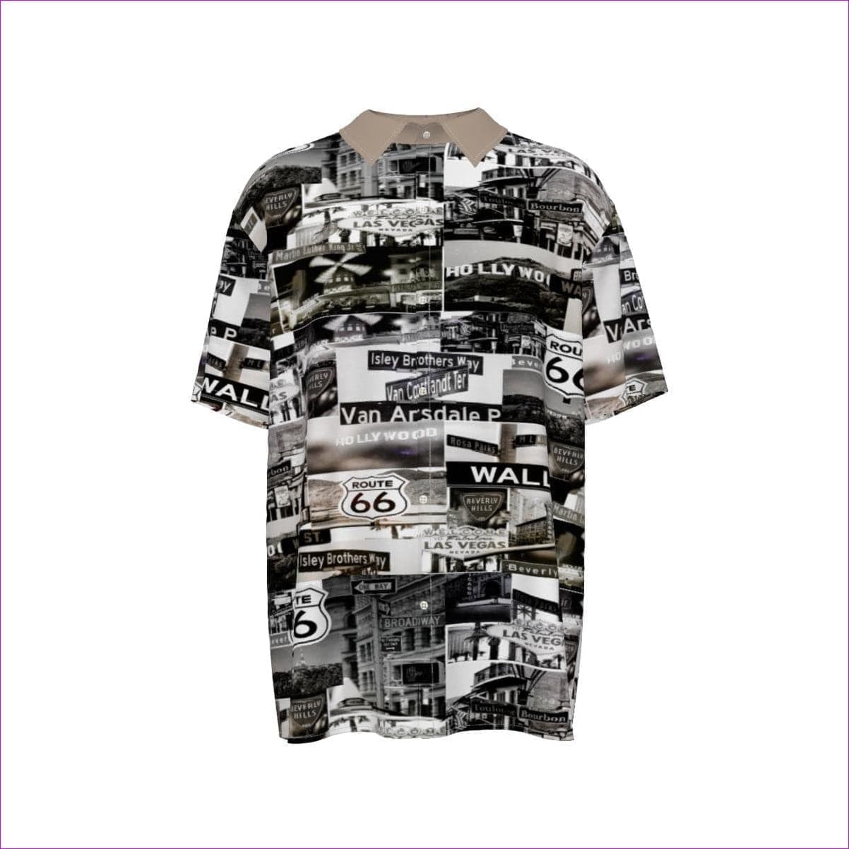 gray - Greyed Streets Men's Imitation Silk Short-Sleeved Shirt - Mens T-Shirts at TFC&H Co.
