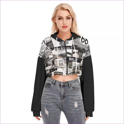 Greyed Streets Womens Cropped Hoodie With Zipper Closure - Women's Hoodie at TFC&H Co.