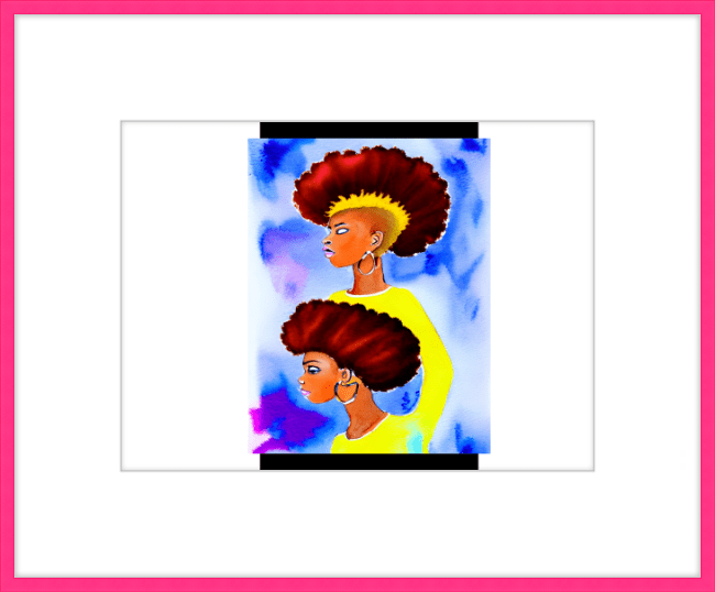 13 7 16" x 10 1 16" Ashford, in Hot Pink 2 15 16" Smooth White (White Core) - Grunge Fro Framed Wall Art - wall art at TFC&H Co.