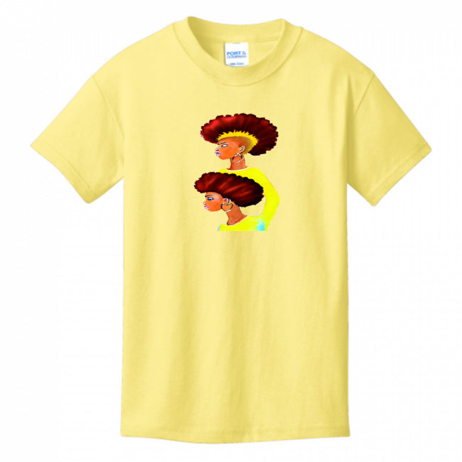 Kids T-Shirts Yellow - Grunge Fro Kids T-Shirt - kids t-shirt at TFC&H Co.