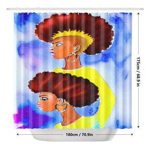 - Grunge Fro Shower Curtain - shower curtain at TFC&H Co.