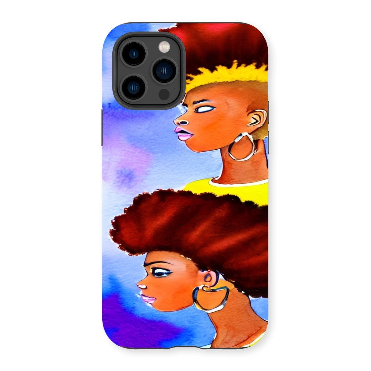 iPhone 14 Pro - Grunge Fro Tough Phone Case - Phone & Tablet Cases at TFC&H Co.