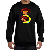 Black - Grunge Fro Unisex Champion Sweatshirt - 5 colors - unisex sweatshirt at TFC&H Co.