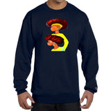 Navy - Grunge Fro Unisex Champion Sweatshirt - 5 colors - unisex sweatshirt at TFC&H Co.