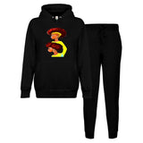 Black - Grunge Fro Unisex Hooded Sweatshirt Lounge Set - 4 colors - unisex jogging suit at TFC&H Co.
