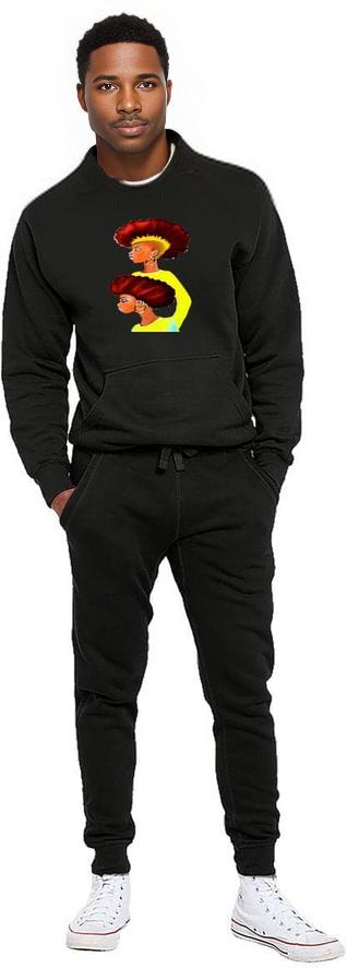 - Grunge Fro Unisex Hooded Sweatshirt Lounge Set - 4 colors - unisex jogging suit at TFC&H Co.
