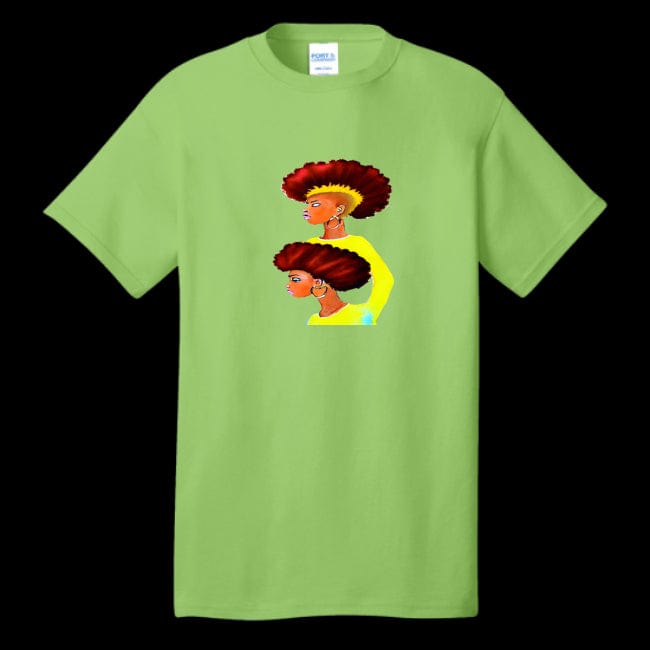 Unisex T-Shirt Lime - Grunge Fro Unisex T-shirt - unisex t-shirt at TFC&H Co.