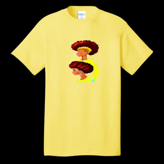 Unisex T-Shirt Yellow - Grunge Fro Unisex T-shirt - unisex t-shirt at TFC&H Co.