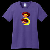 Womens T-Shirt Purple - Grunge Fro Women's T-Shirt - womens t-shirt at TFC&H Co.