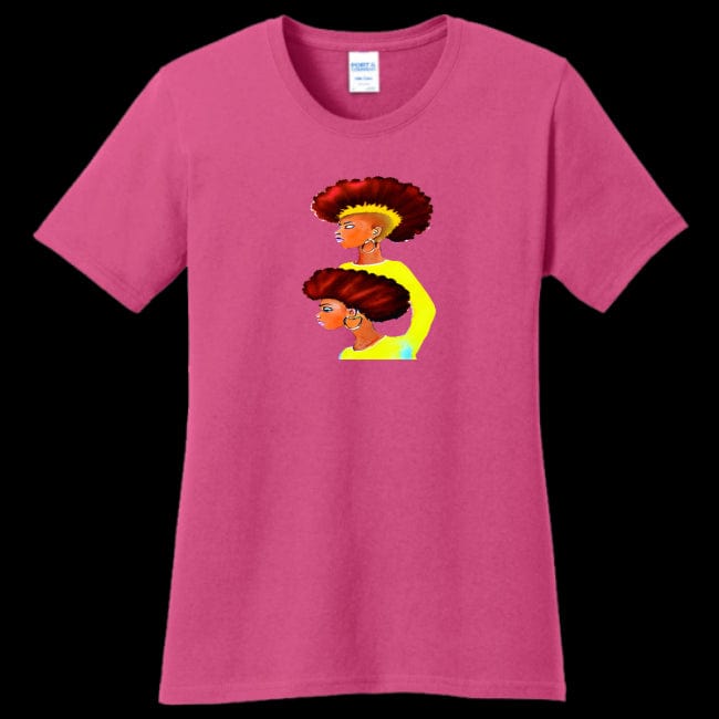 Womens T-Shirt Sangria - Grunge Fro Women's T-Shirt - womens t-shirt at TFC&H Co.