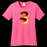 Womens T-Shirt Neon-Pink - Grunge Fro Women's T-Shirt - womens t-shirt at TFC&H Co.