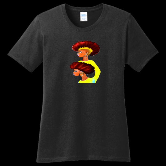 Womens T-Shirt Black - Grunge Fro Women's T-Shirt - womens t-shirt at TFC&H Co.