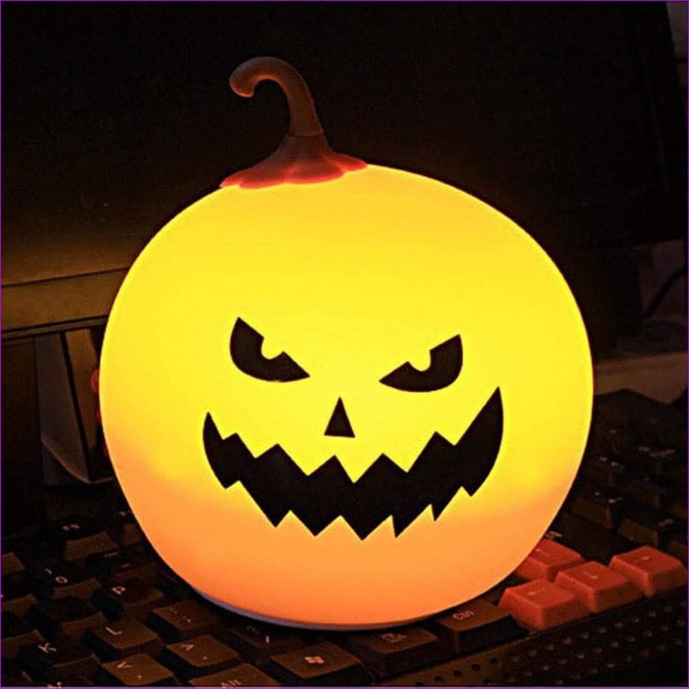 Evil Laugh Halloween Touch Light Pumpkin Lamp - Halloween Decoration at TFC&H Co.