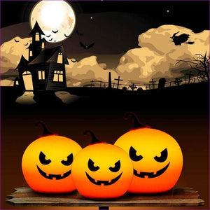 Evil Grin - Halloween Touch Light Pumpkin Lamp - Halloween Decoration at TFC&H Co.