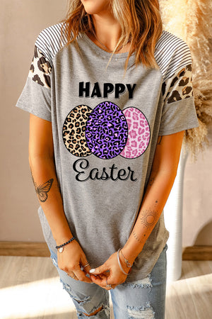- HAPPY EASTER Leopard Graphic Raglan Sleeve Tee - womens t-shirt at TFC&H Co.