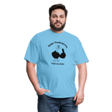 aquatic blue - Happy Thanksgiving Unisex Classic T-Shirt - Unisex Classic T-Shirt | Fruit of the Loom 3930 at TFC&H Co.