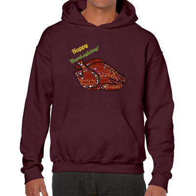 Maroon - Happy Thanksgiving Word Cloud Unisex Heavy Blend Hooded Sweatshirt - unisex hoodie at TFC&H Co.