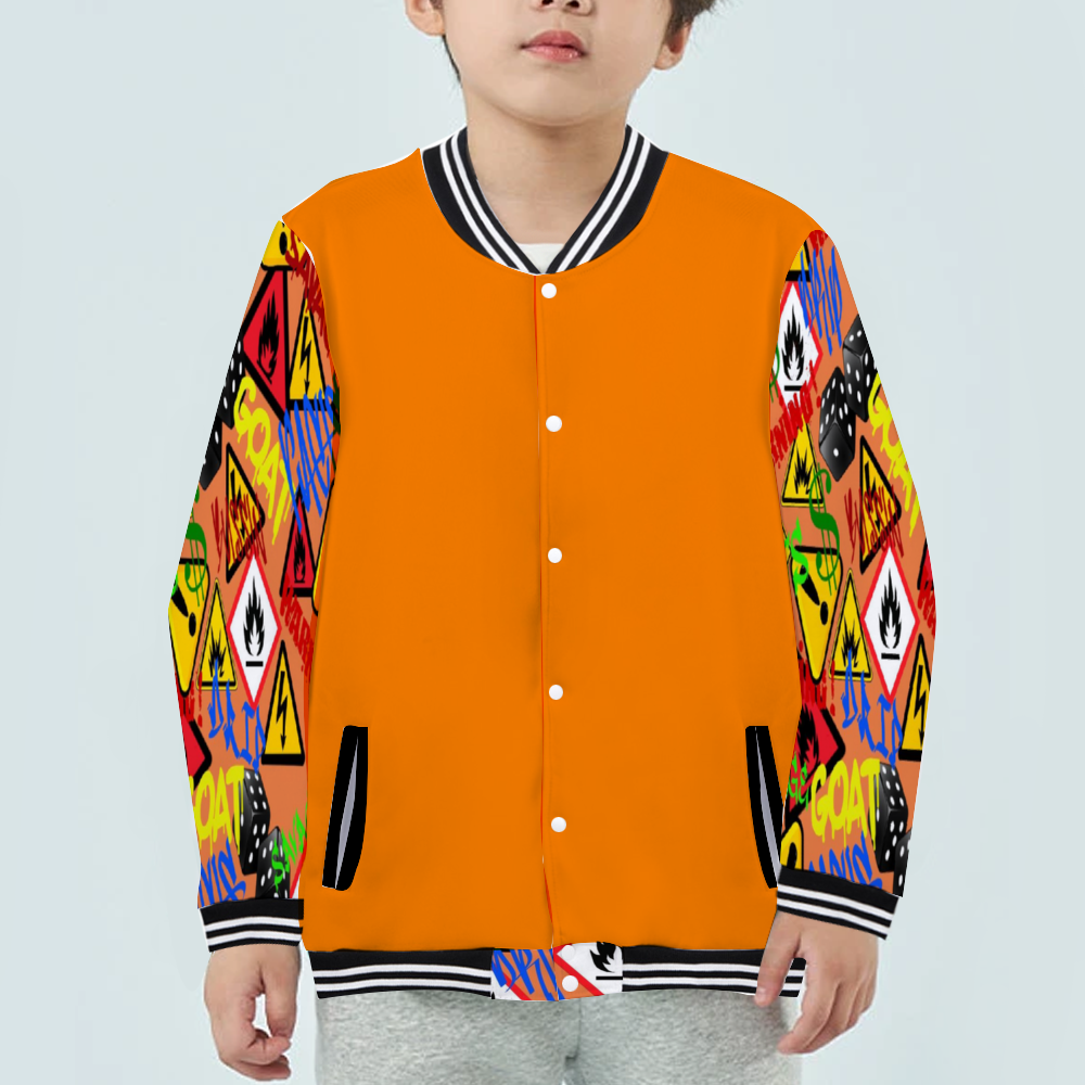 Hazard Kids' Slim Fit Thin Japanese Terry Baseball Jacket - kid's jacket at TFC&H Co.