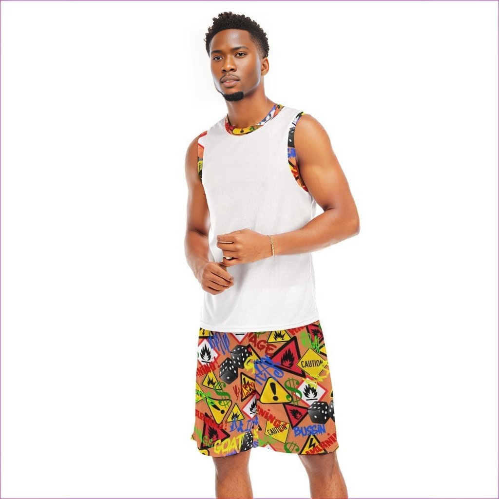 - Hazard Men's Basketball Suit - mens tank top & short set at TFC&H Co.