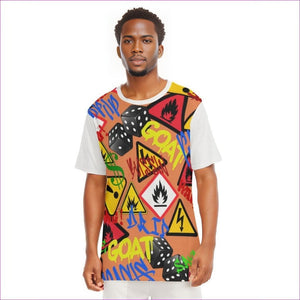 White - Hazard Men's O-Neck T-Shirt | 100% Cotton - mens t-shirt at TFC&H Co.