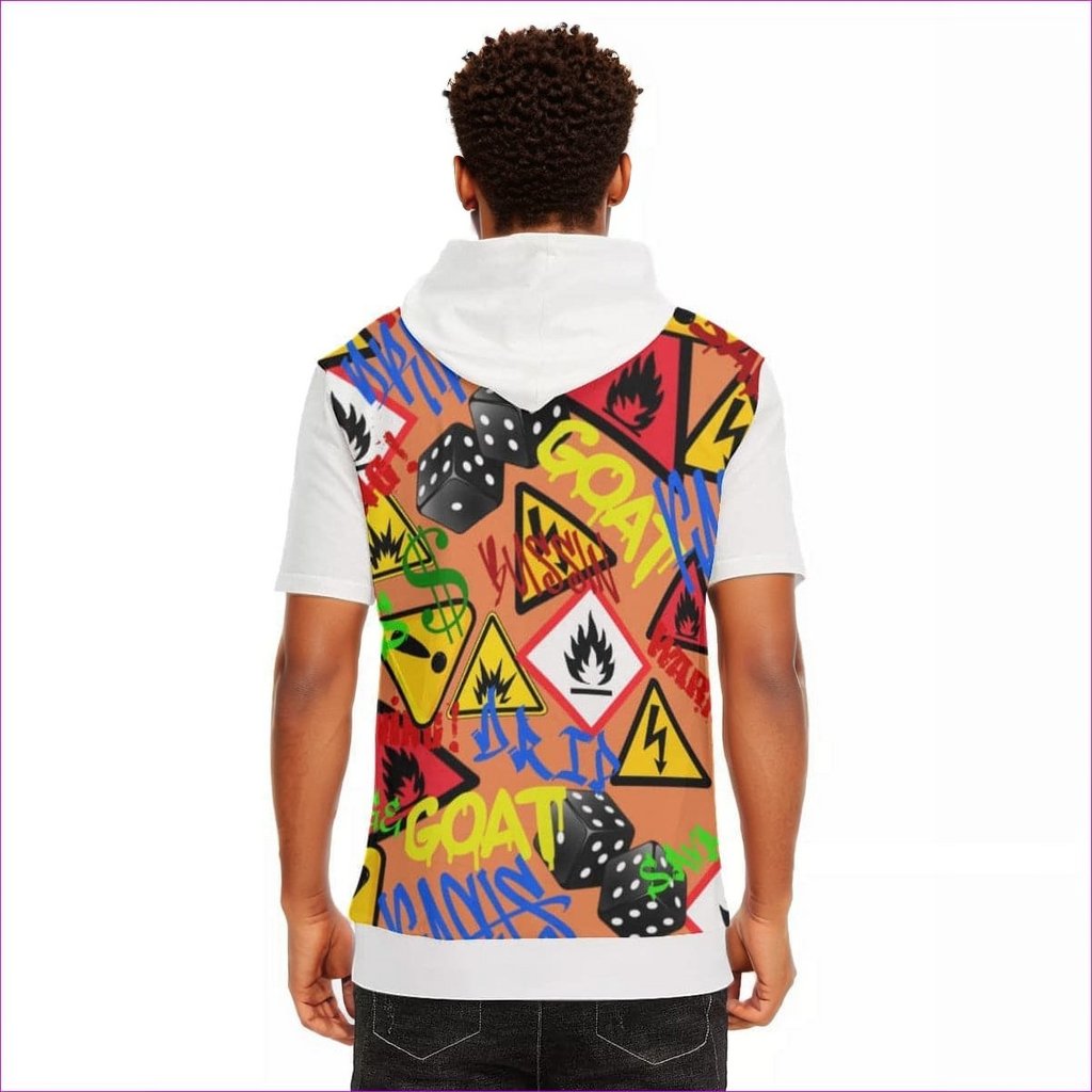 Hazard Men's Short Sleeve Hoodie T-Shirt | 100% Cotton - men's t-shirt at TFC&H Co.