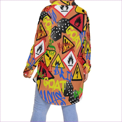 Hazard Womens Button-Up Voluptuous (+) Plus Size - women's button-up shirt at TFC&H Co.