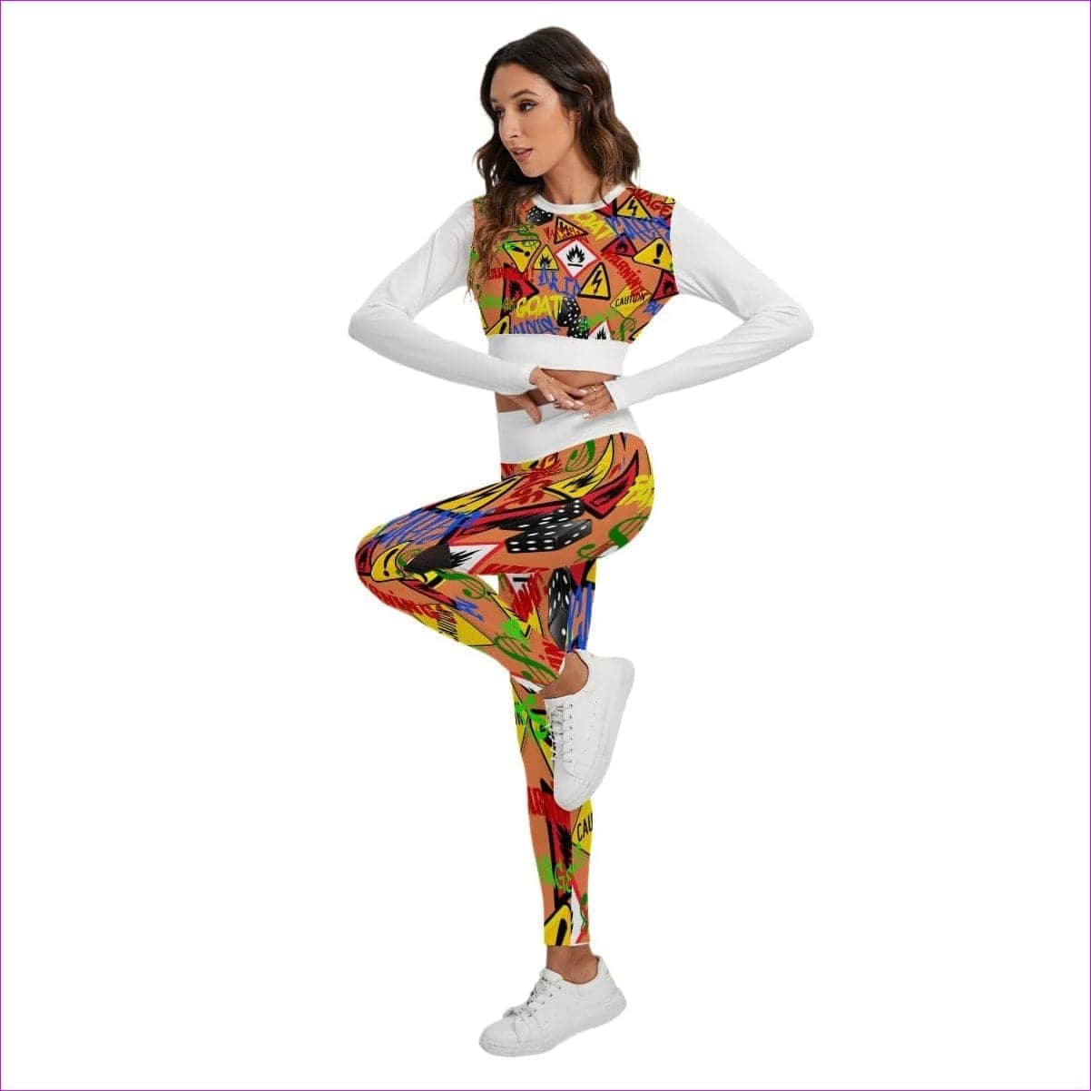 Hazard Womens Sport Set With Backless Top And Leggings - women's top & leggings set at TFC&H Co.
