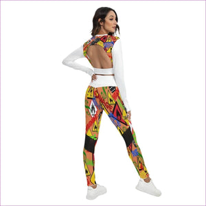 - Hazard Womens Sport Set With Backless Top And Leggings - womens top & leggings set at TFC&H Co.