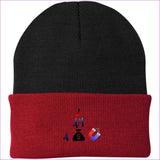 I Am A Money Magnet Knit Cap Athletic Red Black One Size - I Am A Money Magnet Embroidered Caps & Beanies - Hat at TFC&H Co.
