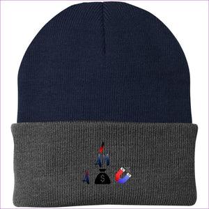 I Am A Money Magnet Knit Cap Navy/Athletic Oxford One Size I Am A Money Magnet Embroidered Caps & Beanies - Hat at TFC&H Co.