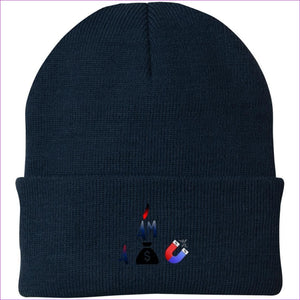 I Am A Money Magnet Knit Cap Navy One Size - I Am A Money Magnet Embroidered Caps & Beanies - Hat at TFC&H Co.
