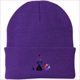 I Am A Money Magnet Knit Cap Athletic Purple One Size - I Am A Money Magnet Embroidered Caps & Beanies - Hat at TFC&H Co.